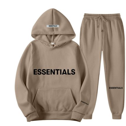 Essentials Spring Hooded Brown Tracksuit