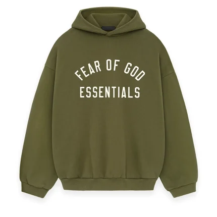 Fear of God Essentials Fleece Hoodie Military Green