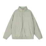 Fear of God Essentials Nylon Filled Halfzip Matcha Green Jacket