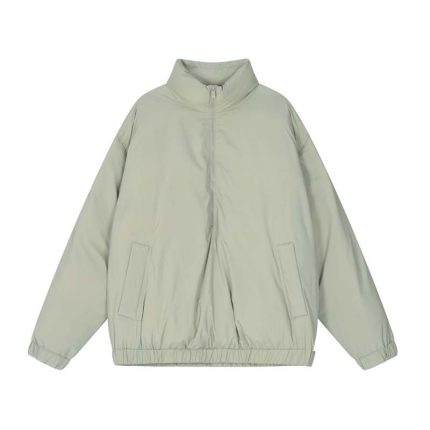 Fear of God Essentials Nylon Filled Halfzip Matcha Green Jacket