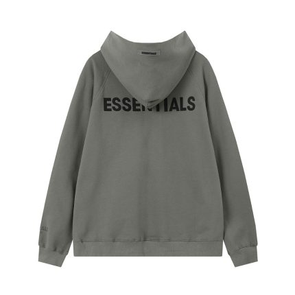 Fear Of God Essentials Fleece Zippper Hoodie Grey