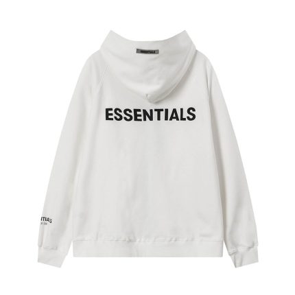 Fear OF God Essentials Pullover Zipper Hoodie White