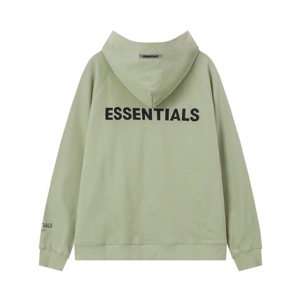 Essentials Oversized Zipper Hoodie Green