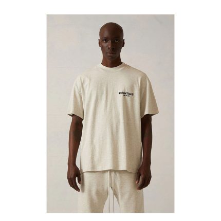 Essentials Fear Of God Jersey Crewneck T Shirt Heather Oatmeal
